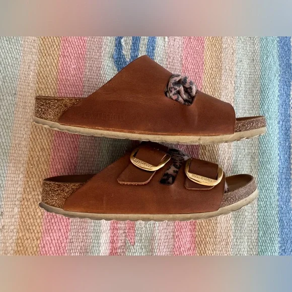 Birkenstock Big gold Buckle brown 40 9 - Picture 2 of 4